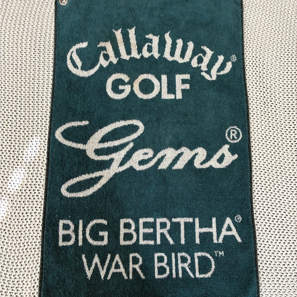 Callaway Golf Towel in Teal and White Big Bertha